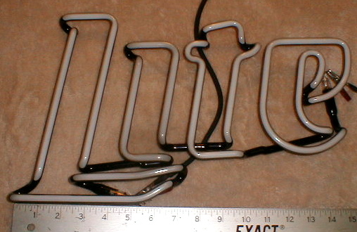Miller neon beer sign tubes & parts.