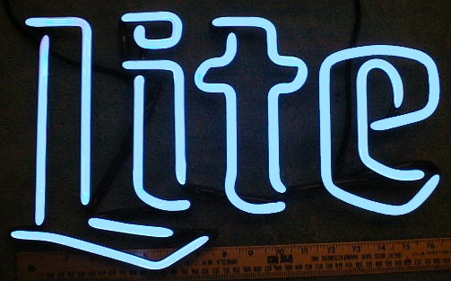 Miller neon beer sign tubes & parts.