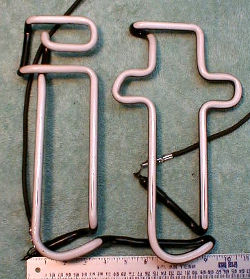 Miller neon beer sign tubes & parts.