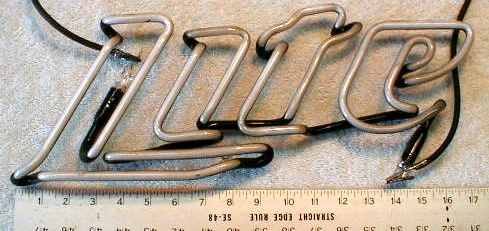 Miller neon beer sign tubes & parts.