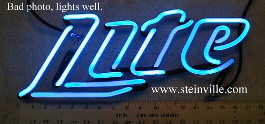 Miller neon beer sign tubes & parts.